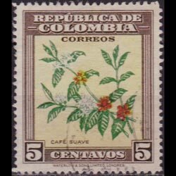 COLOMBIA 1947 - Scott# 545 Coffee Set of 1 Used