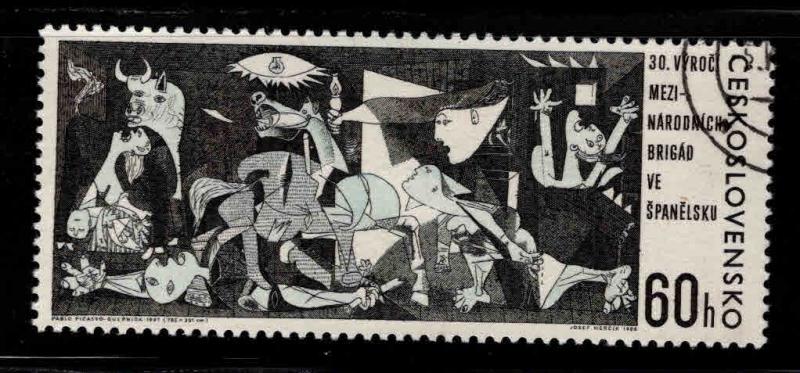 Czechoslovakia Scott 1408 Used CTP Picasso Guernica* stamp