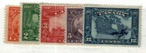 Canada Scott 141-5 Mint hinged [TG650]