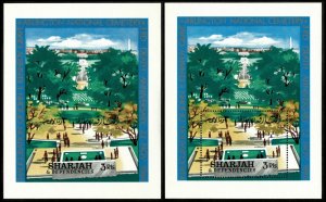 Sharjah 1967 - JFK, In Memoriam, Arlington - Set of Perf & Imperf S/S - MNH