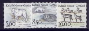 Greenland 262-4 MNH Wolf, Arctic Fox, Reindeer