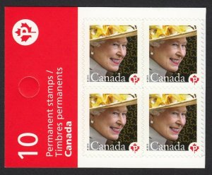 QUEEN ELIZABETH II = Canada 2013 #2617 MNH Left Block of 4 from Booklet