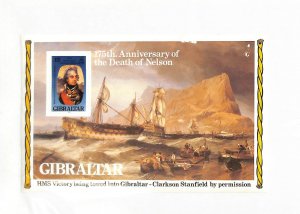 Gibraltar, Postage Stamp, #396a Mint NH, 1980 Admiral Nelson, Ship Navy