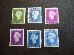 Stamps - Netherlands - Scott#286,287,289,291,292,294 - Used Part Set of 6 Stamps