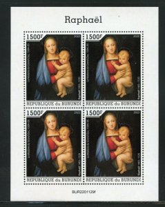 BURUNDI 2022 RAPHAEL THE MADONNA OF THE GRAND DUKE SHEET MINT NH