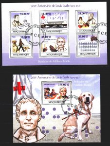 Mozambique. 2009. ml 3427-32, bl283. Braille. MNH.