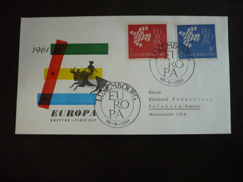 Postal History - Luxembourg - Scott# 382-383 - First Day Cover