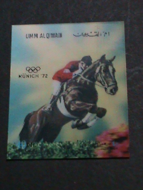 ​UM-AL QIWAIN STAMP-1972- OLYMPIC GAME MUNICH'72 - AIRMAIL- 3-D STAMP MNH #8