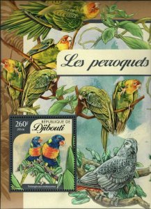 Parrots Stamp Trichoglossus Moluccanus Birds S/S MNH #880