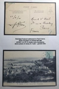 1910 Jersey Channel Island England RPPC Postcard Cover St Aubin General View