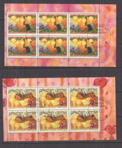 GREENLAND, 1999 Christmas pair, sheets of 6, used.