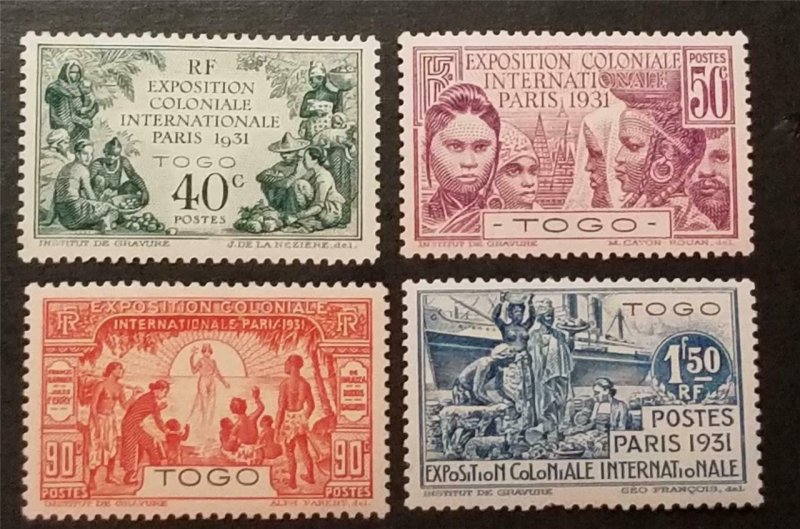 TOGO 1931 Colonial Exposition Issue Scott 254-257 Set MH OG Stamp Lot T455