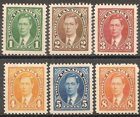 Canada #231-6 Mint Never Hinged F-VF CV $15.40 (O7)  