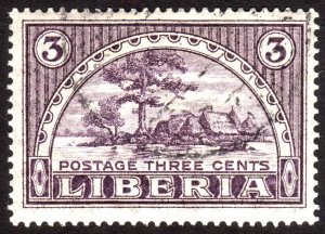 1914, Liberia 3c, Used, Sc 135