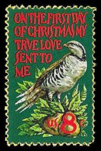 PCBstamps   US #1445 8c Christmas, Partridge, MNH, (21)