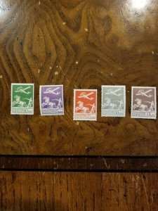 Stamps Denmark Scott # C1-5 nh