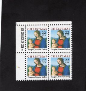 2244 Christmas, MNH UL-ZIP blk/4