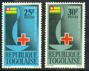 TOGO 1963 RED CROSS Set Sc 452-453 MNH