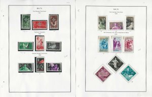 Malta Stamp Collection on 24 Steiner Pages, 1928-1972, JFZ