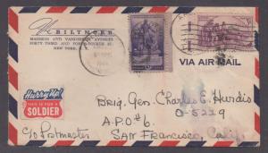 **US WWII General's Mail, Arlington, VA 1/26/1944 CDS to Brig Genl Chas. Hurdis