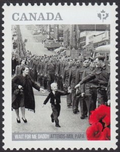 WAR = WWII = Wait for me Daddy = Stamp fr Miniature Sheet Canada 2014 #2794 MNH