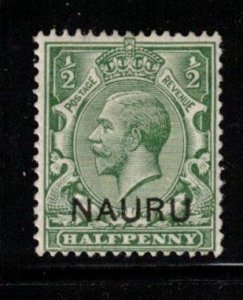 NAURU - Scott # 1 MH - GB Stamp With Overprint