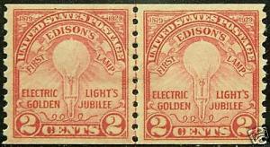 LP # 656,  2c Edison's 1st Lamp VF/XF - MH (3751a)