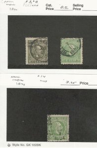Netherlands Indies, Postage Stamp, #3, 8, 14 Used, 1870, JFZ