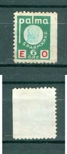 Sweden. Poster Stamp. MNG.  Palma Saving Label. 6 Ore. Store/Association ?.