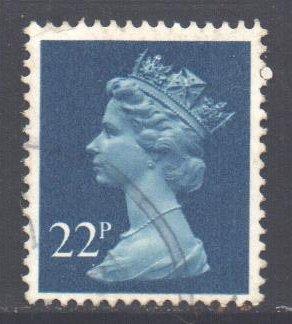 GB 1971 Machin 22p Blue used