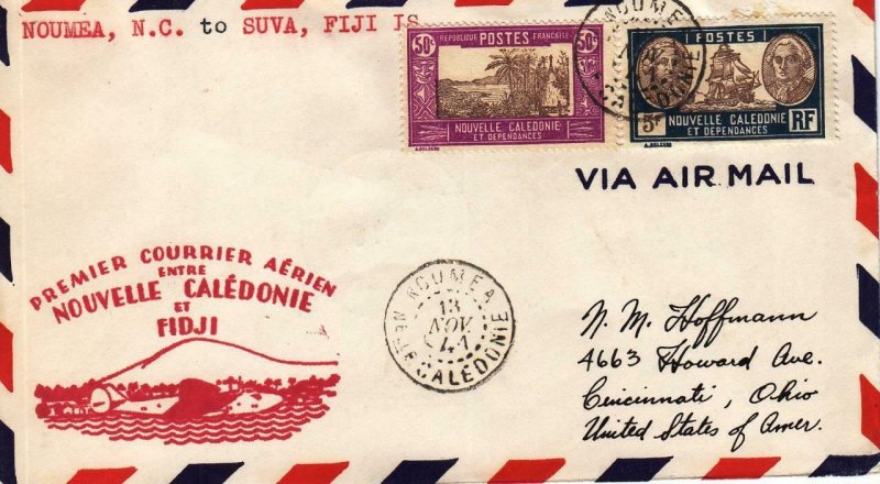 1941, 1st Flt. Noumea, New Caledonia to Suva, Fiji, See Remark (32596)