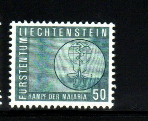 LIECHTENSTEIN #371  1962  MALARIA ERADICATION   MINT  VF NH  O.G