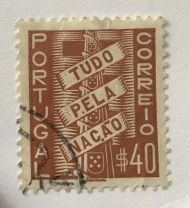 Portugal 1935-41 Scott 567 used - 40c, All for the Nation, Todo pela Naçaõ