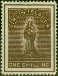 Virgin Islands 1889 1s Deep Brown SG41 Fine MM 