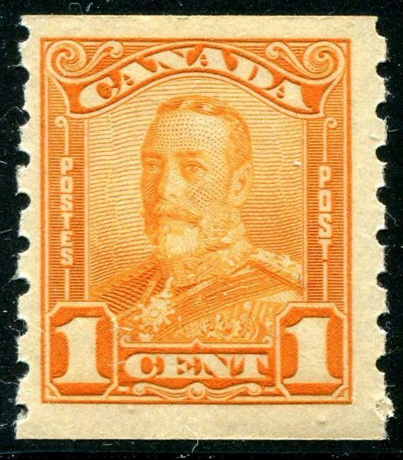 HERRICKSTAMP CANADA Sc.# 160 KG VI Coil Scott $75. NH