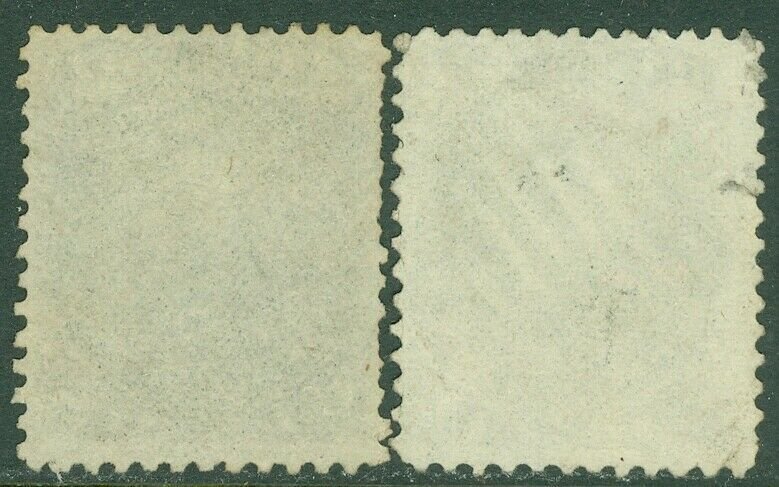 EDW1949SELL : USA 1862 Sc #78. 2 stamps Used Nice looking. Minor faults Cat $800