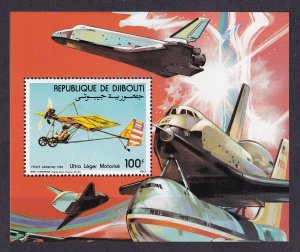 1984 Djibouti 396/B95 History of Aviation and Shuttle 7,50 €
