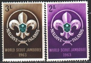 Maldives. 1963. 129-30 from the series. Scouts. MNH.