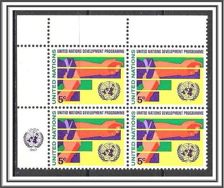 United Nations #164 Development Program Margin Block MNH