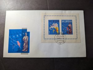 1962 Albania Souvenir Cover Tirane Matching Cachet and Stamps