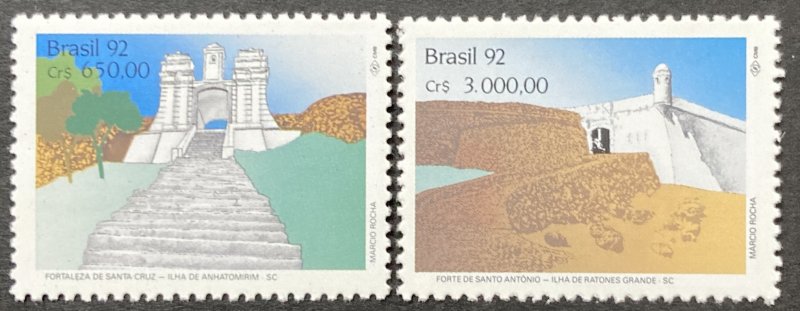 Brazil 1992 #2386-7, Fortresses, MNH.