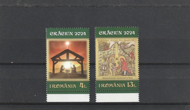Romania STAMPS 2024 CHRISTMAS RELIGION MARY WITH CHILD MNH POST SET