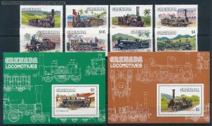 [123708] Grenada 1984 Railway train eisenbahn locomotives with Sheets MNH