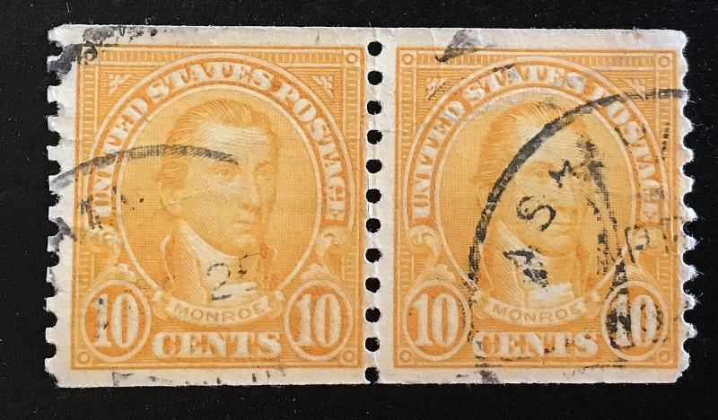603 1922 Americans Series, 10V perf., Circ. Pair, Vic's Stamp Stash