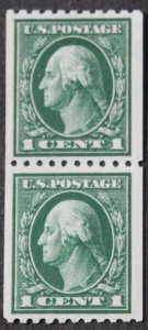 U.S.#486 Washington 1c Vertical Coil Pair, MNH.