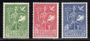 1953 - Belgica - Scott n  B 544 - B 546 - MNH - BE- 127