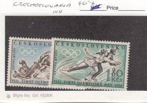 J26096  jlstamps 1960 czechoslovakia set mnh #965-6 sports ,all checked