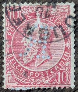 Belgium, Scott #72. Used. 1900. Minor damage but overall good condition for age.