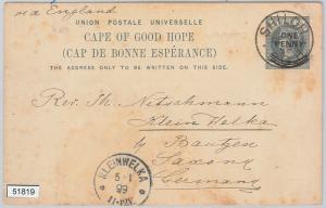 51819 - CAPE of GOOD HOPE -  POSTAL HISTORY - STATIONERY CARD from SHILOH 1898