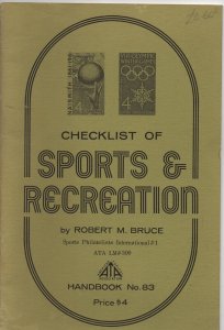Philatelic Literature Checklist of Sports & Recreation stamps - ATA booklet no83